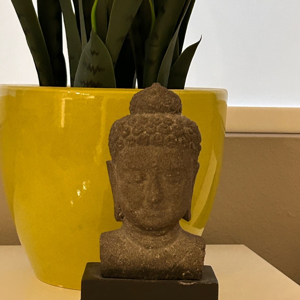 Stone Buddha Head Sculpture - Picture 4 of 9